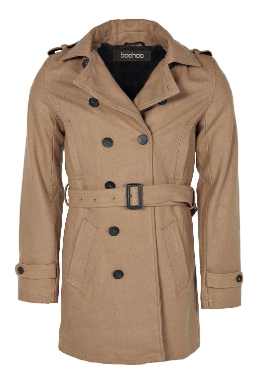 Мъжки Кафяв Кожен Шлифер