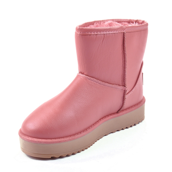 Дамски зимни топли къси ботуши от изкуствена кожа