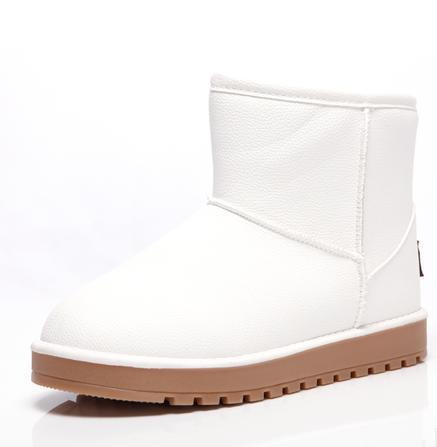 Дамски зимни топли къси ботуши от изкуствена кожа