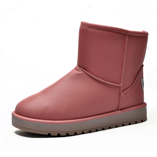 Дамски зимни топли къси ботуши от изкуствена кожа