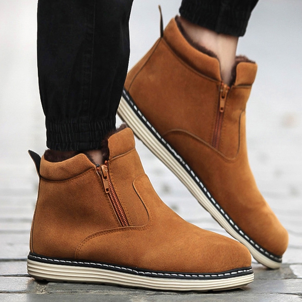 Дебели зимни мъжки обувки с велур - 4 модела 