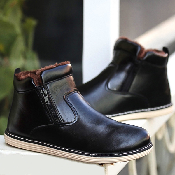 Дебели зимни мъжки обувки с велур - 4 модела 