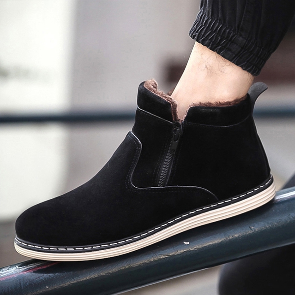 Дебели зимни мъжки обувки с велур - 4 модела 