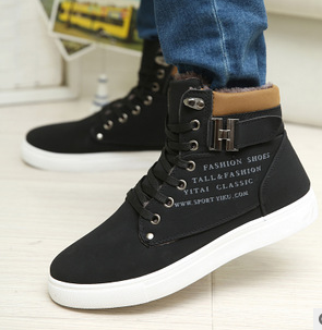 Мъжки зимни обувки - модели с плат или памук 