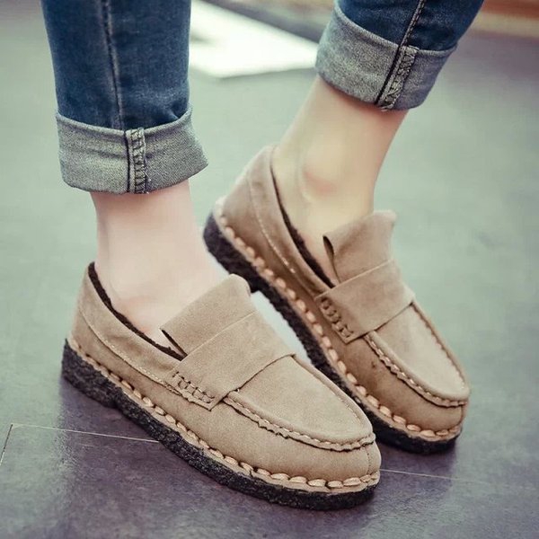   Παπούτσια με βελούδο δύο μοντέλα - καφέ και μαύρο