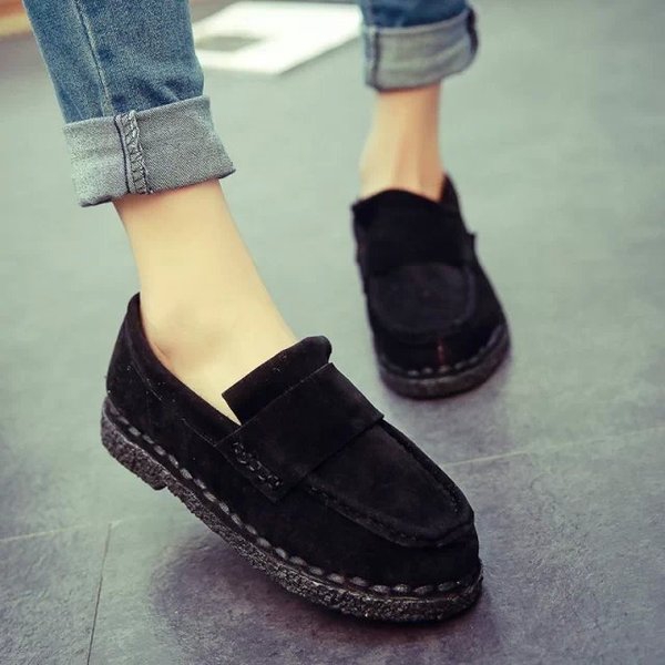   Παπούτσια με βελούδο δύο μοντέλα - καφέ και μαύρο