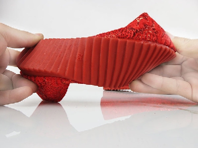 Γυναικεία κόκκινα κομψά παπούτσια από συνθετικό δέρμα