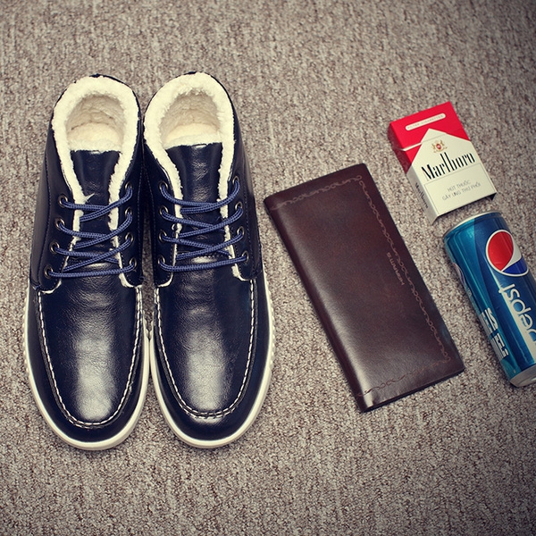 Мъжки есенни и зимни обувки - модели с кадифе 