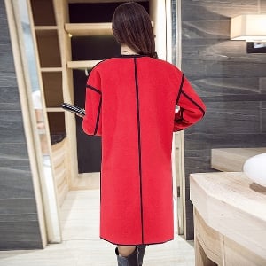 Γυναικείο παλτό για το χειμώνα, δύο μοντέλα - γκρι και κόκκινο