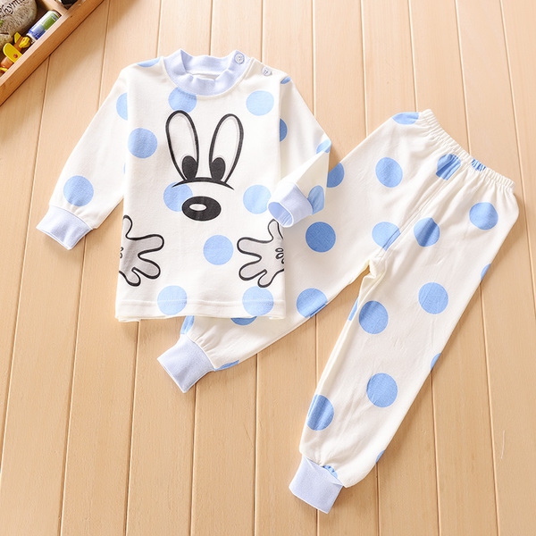  Бебешки памучни дрешки, комплект горнище и долнище,  - различни модели и цветове, подходящи за най-малките деца