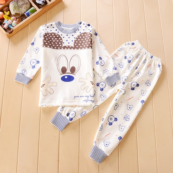  Бебешки памучни дрешки, комплект горнище и долнище,  - различни модели и цветове, подходящи за най-малките деца