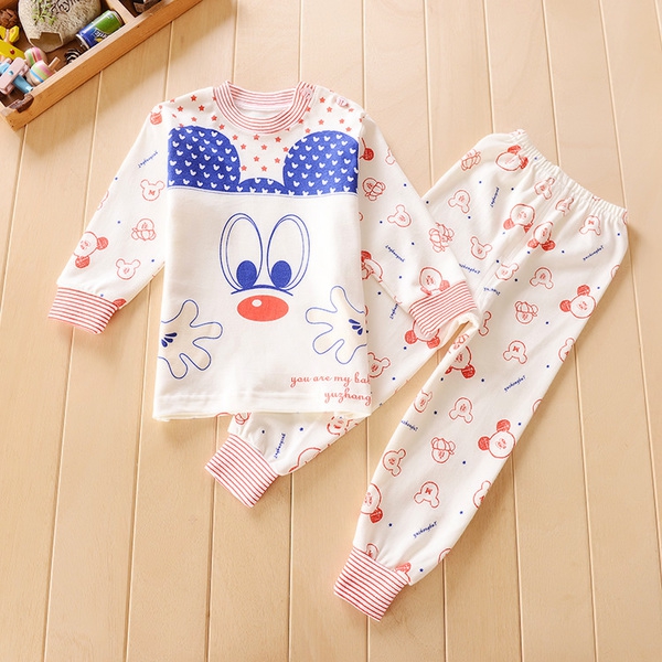  Бебешки памучни дрешки, комплект горнище и долнище,  - различни модели и цветове, подходящи за най-малките деца