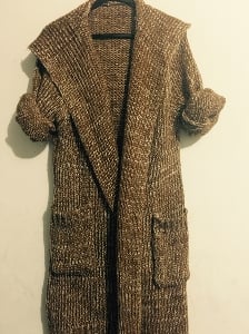 Ανδρικό Παλτό πλεκτό  με κουκούλα - 3 μοντέλα