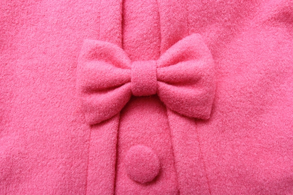 Γυναικείο κοντό παλτό σε δύο χρώματα - ροζ και ανοιχτό μπλε