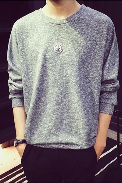 Λεπτά ανδρικά πουλόβερ σε γκρι  χρώμα