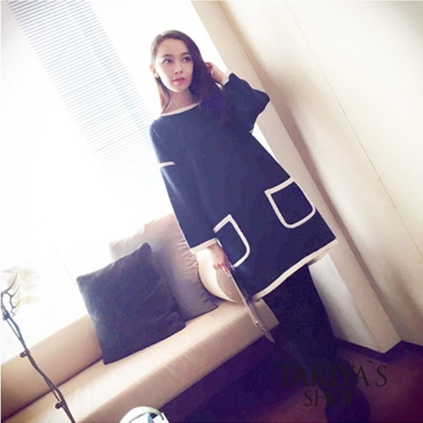 Дамска зимна елегантна рокля с дълги ръкави - три цвята