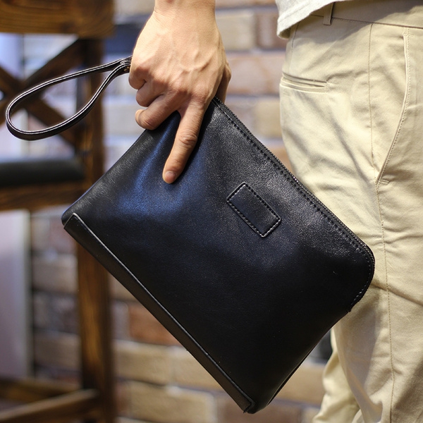 Модерна мъжка чанта изработена от изкуствена кожа 