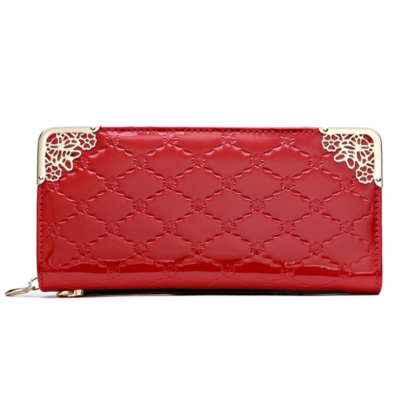 Дамски многофункционален порфейл от изкуствена кожа - голям избор от модели - син, жълт, черен, червен, розов, лилав, бял