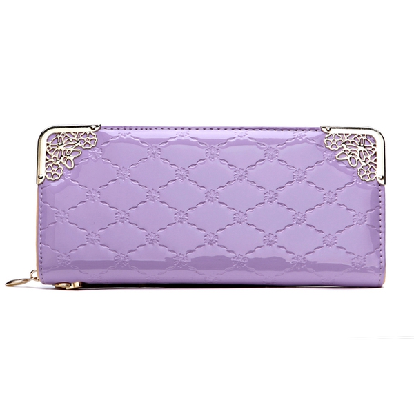 Дамски многофункционален порфейл от изкуствена кожа - голям избор от модели - син, жълт, черен, червен, розов, лилав, бял