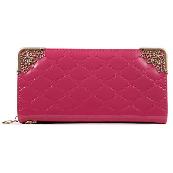 Дамски многофункционален порфейл от изкуствена кожа - голям избор от модели - син, жълт, черен, червен, розов, лилав, бял