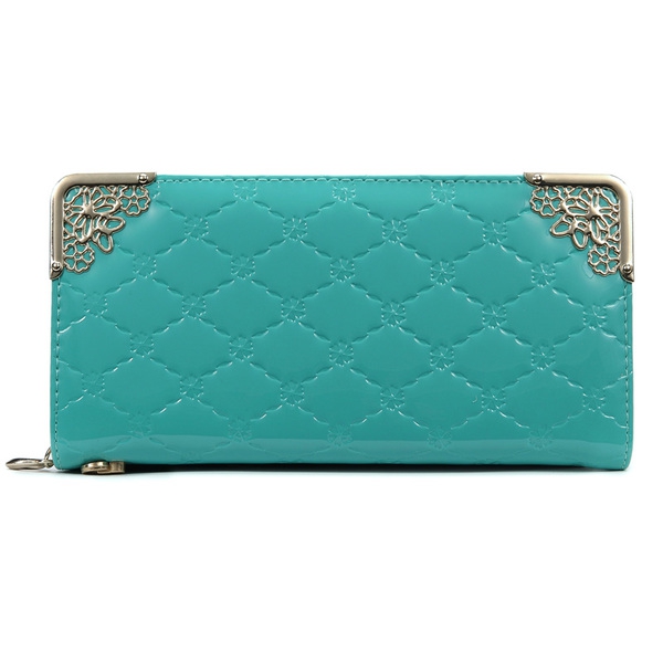 Дамски многофункционален порфейл от изкуствена кожа - голям избор от модели - син, жълт, черен, червен, розов, лилав, бял