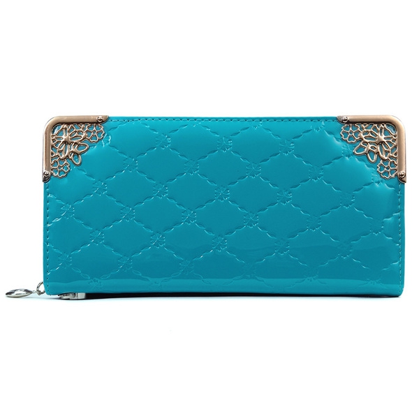 Дамски многофункционален порфейл от изкуствена кожа - голям избор от модели - син, жълт, черен, червен, розов, лилав, бял