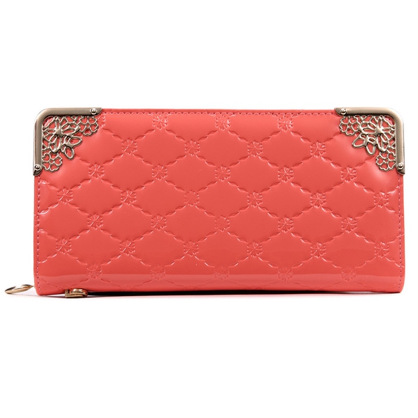 Дамски многофункционален порфейл от изкуствена кожа - голям избор от модели - син, жълт, черен, червен, розов, лилав, бял