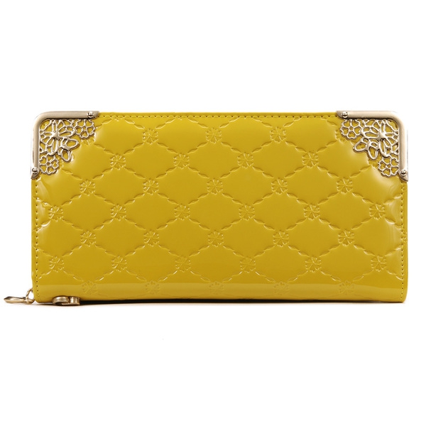 Дамски многофункционален порфейл от изкуствена кожа - голям избор от модели - син, жълт, черен, червен, розов, лилав, бял