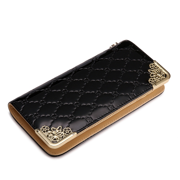 Дамски многофункционален порфейл от изкуствена кожа - голям избор от модели - син, жълт, черен, червен, розов, лилав, бял