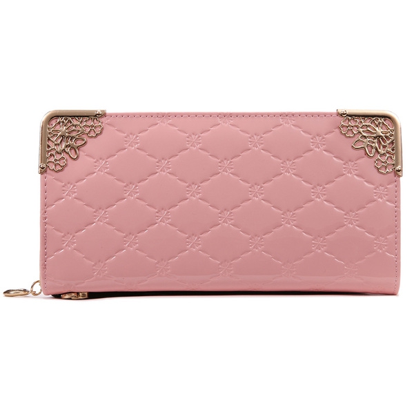 Дамски многофункционален порфейл от изкуствена кожа - голям избор от модели - син, жълт, черен, червен, розов, лилав, бял