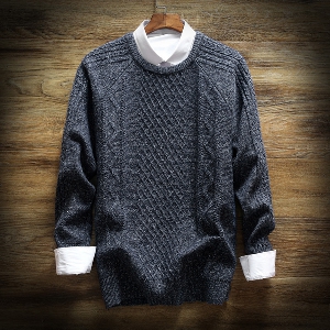 Зимни мъжки пуловери, подходящи за тийнейджъри - есенни и зимни, ретро стил в 4 модела         
