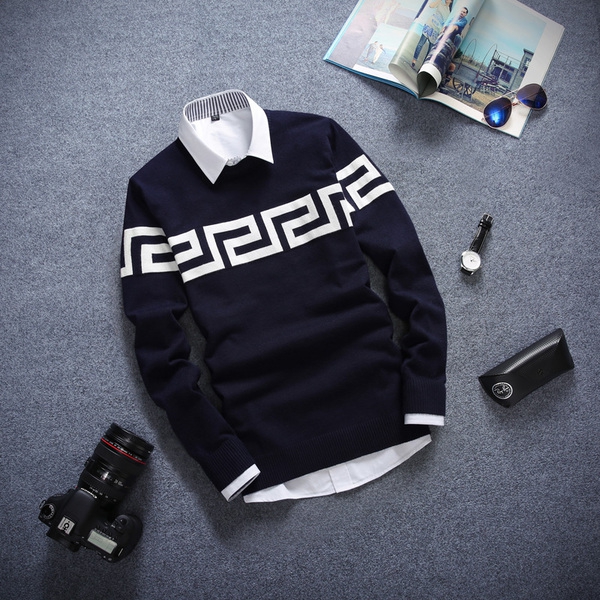 Μοντέρνο χειμερινό ανδρικό πουλόβερ - διαφορετικά μοντέλα