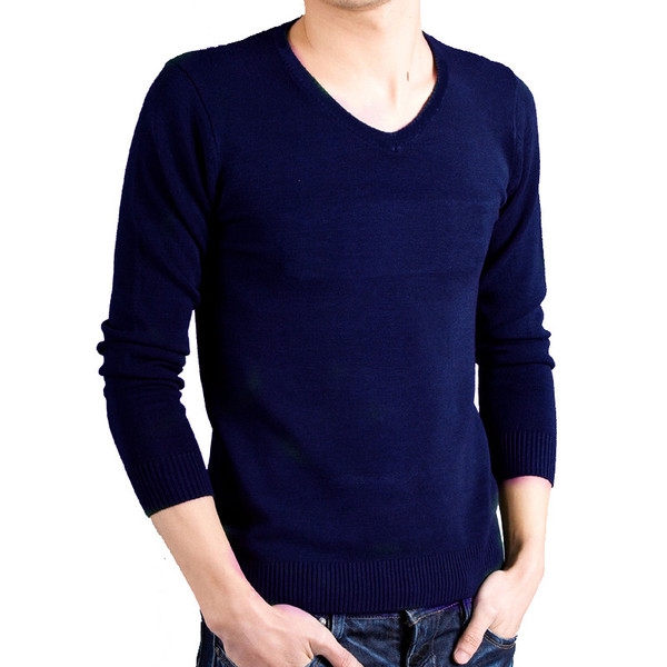 Зимен пуловер за мъже в няколко цвята - зелен, кафяв, син, сив          