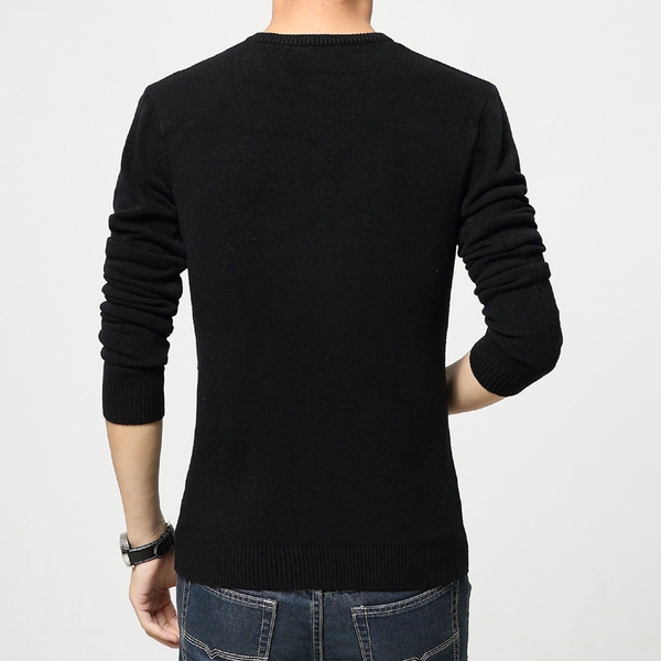 Зимен пуловер за мъже в няколко цвята - зелен, кафяв, син, сив          