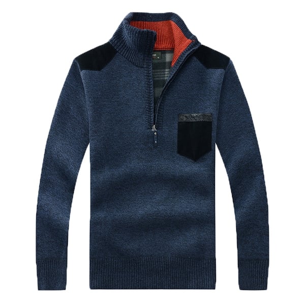  Мъжки зимен пуловер с кадифена яка - различни модели