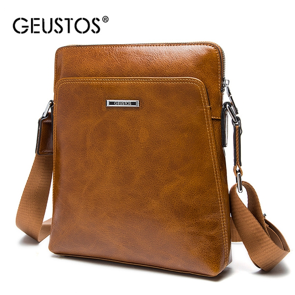 Κομψή δερμάτινη ανδρική τσάντα 