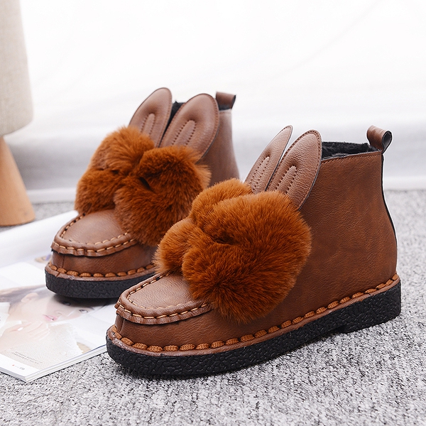 Модерни дамски обувки със заешки ушички