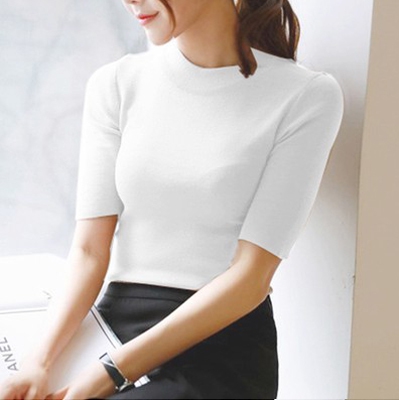 Μοντέρνο γυναικείο πουλόβερμε κοντά ή μακριά μανίκια σε 9 διαφορετικά χρώματα