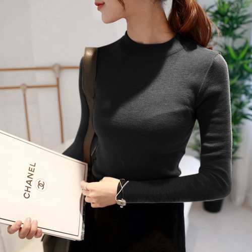 Μοντέρνο γυναικείο πουλόβερμε κοντά ή μακριά μανίκια σε 9 διαφορετικά χρώματα