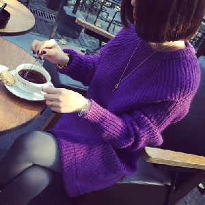 Μακρύ γυνακείο πουλόβερ  σε 3 χρώματα