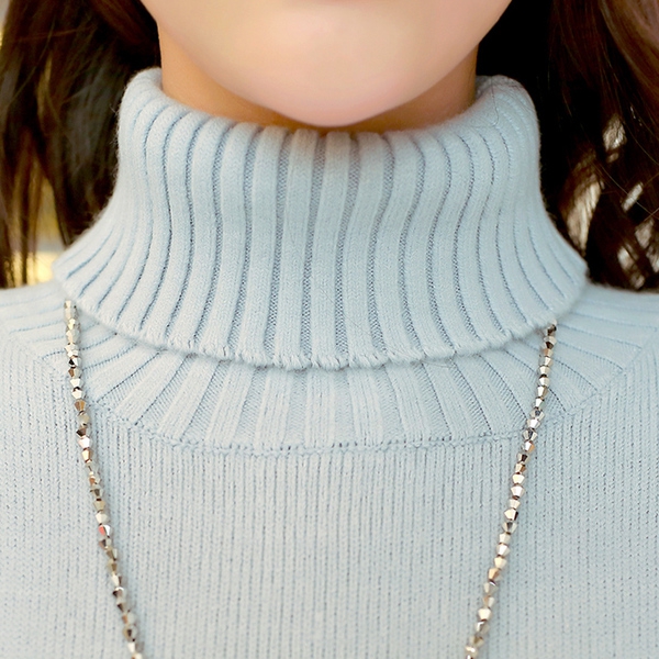 Γυναικεία πουλόβερ με υψηλό γιακά σε 10 διαφορετικά χρώματα