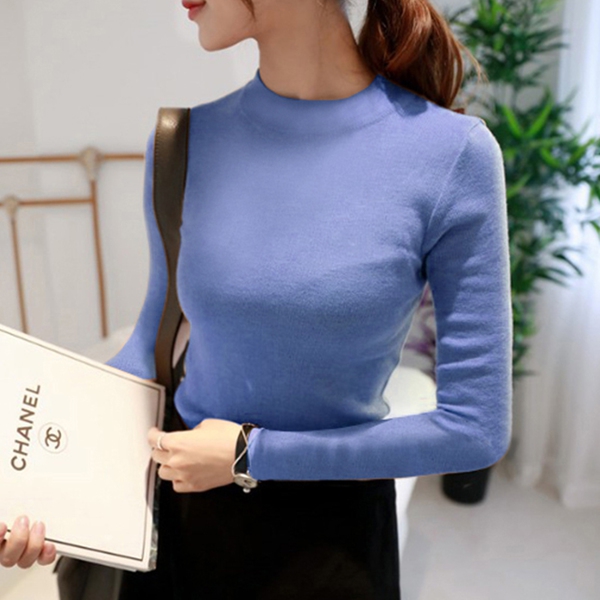 Стилен дамски пуловер в 9 цвята