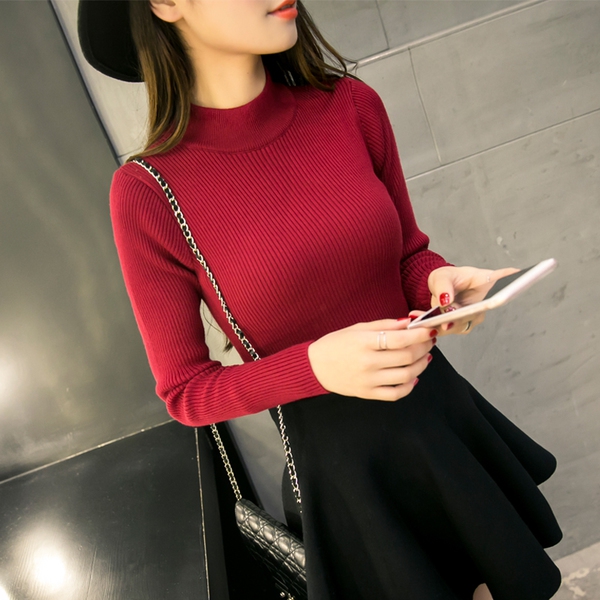 Дамски пуловер в 6 различни цвята 