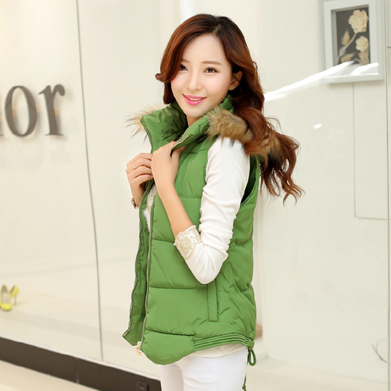 Стилен дамски елек с качулка в 4 различни цвята