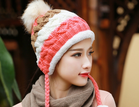 Μοντέρνο και γλυκό κυρίες καπέλα χειμώνα - διάφορα χρώματα