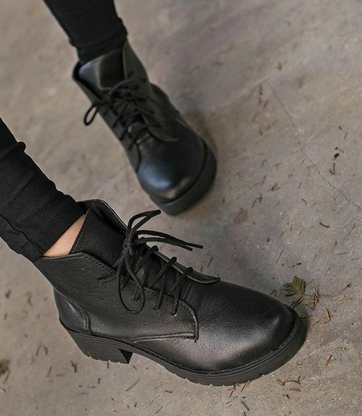 Зимни есенни дамски боти British 2015 от изкуственна кожа