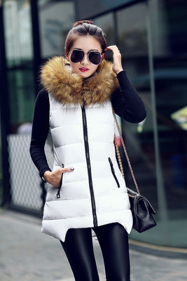  Зимни дамски елеци с качулки зима-8 модела 