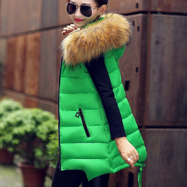  Зимни дамски елеци с качулки зима-8 модела 