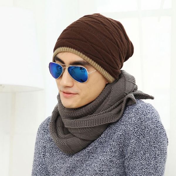 Есенно-зимни мъжки вълнени шапки