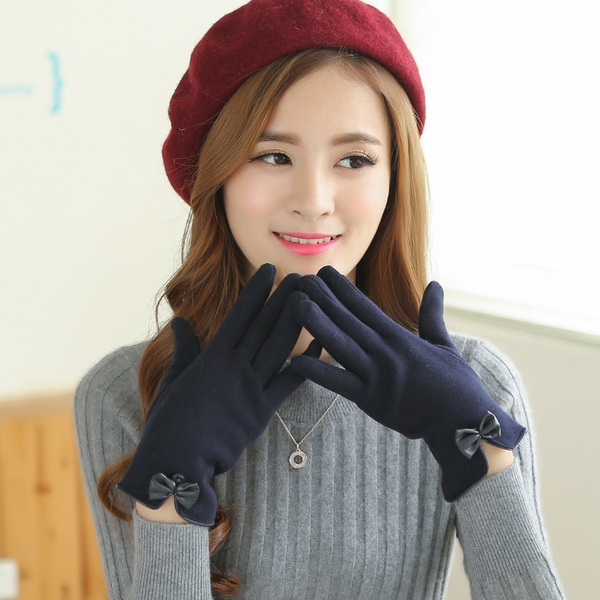 Γυναικεία χειμερινά γάντια - μωβ, μαύρο, γκρι, κόκκινο, μπλε